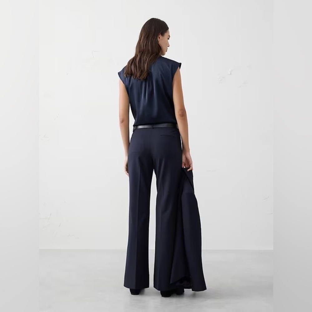 NWT! Banana Republic Preppy Navy Bootcut High-Rise Sculpted Trouser 812935 🩶 - Picture 2 of 4